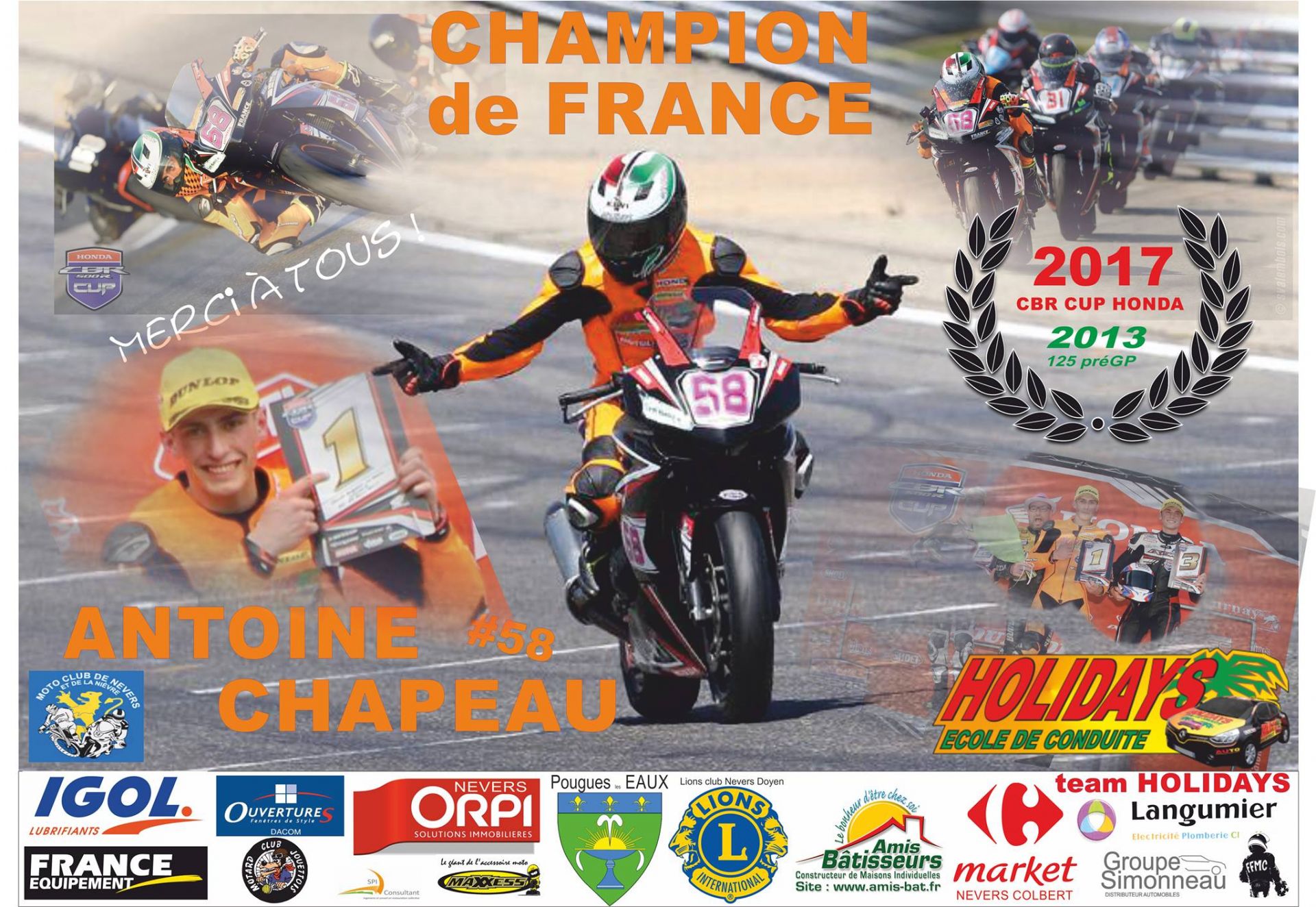 Antoine Chapeau, moniteur-pilote champion de France Superbike 